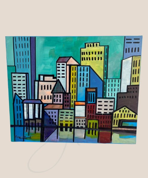 Skyline, NYC - Acrylic by Javier Fran Korral