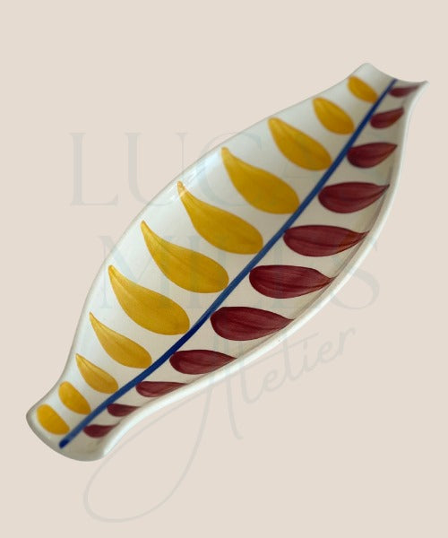 Upsala Ekeby Leaf Motif Dish